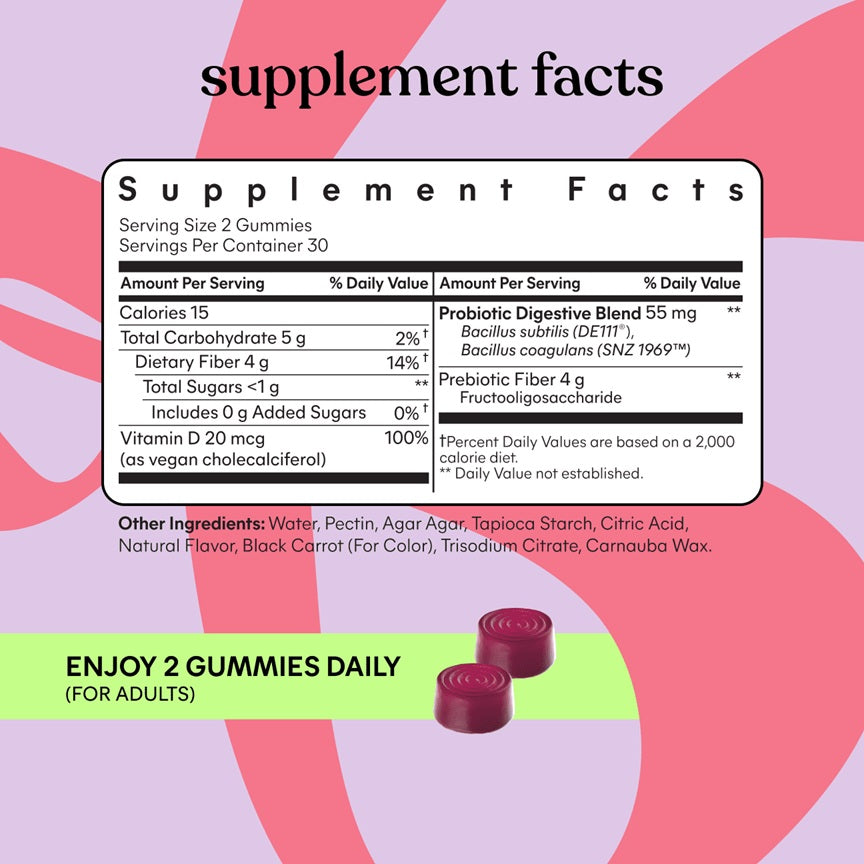 Lemme Fiber Gummies - Daily Probiotic for Adults